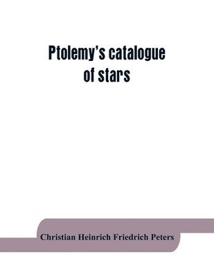 Ptolemy's catalogue of stars 1