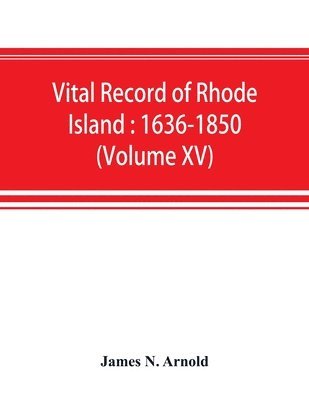 bokomslag Vital record of Rhode Island