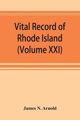 bokomslag Vital record of Rhode Island