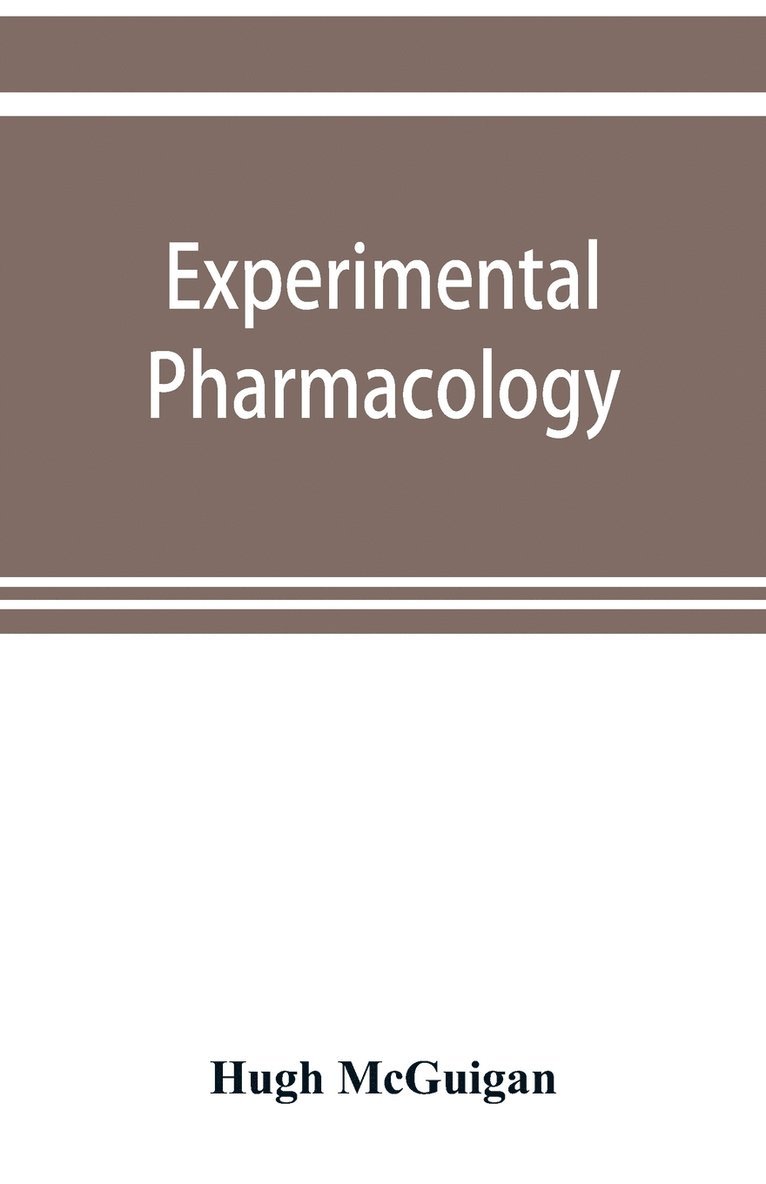 Experimental pharmacology 1