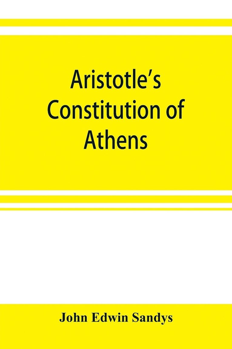Aristotle's Constitution of Athens 1