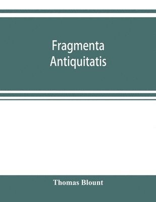 bokomslag Fragmenta antiquitatis