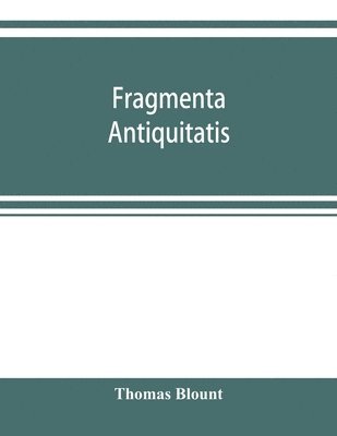 bokomslag Fragmenta antiquitatis