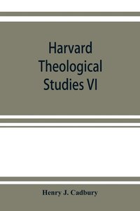 bokomslag Harvard Theological Studies VI