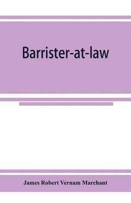 bokomslag Barrister-at-law