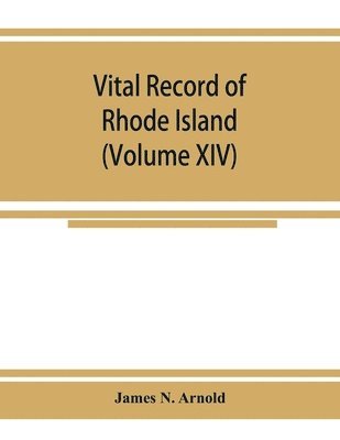 Vital Record Of Rhode Island 1