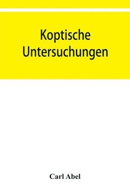 bokomslag Koptische Untersuchungen