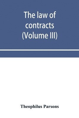 bokomslag law of contracts (Volume III)