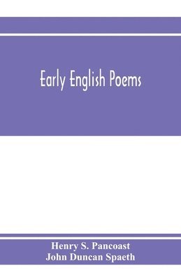 bokomslag Early English poems