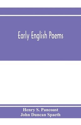 bokomslag Early English poems