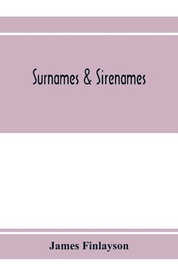 bokomslag Surnames & sirenames