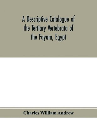 A descriptive catalogue of the Tertiary Vertebrata of the Fayu&#770;m, Egypt. Based on the collection of the Egyptian government in the Geological museum, Cairo, and on the collection in the British 1