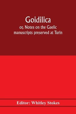 Goidilica; or, Notes on the Gaelic manuscripts preserved at Turin, Milan, Berne, Leyden, the monastery of S. Paul, Carinthia, and Cambridge, with eight hymns from the Liber hymnorum, and the 1