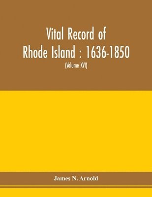 bokomslag Vital record of Rhode Island