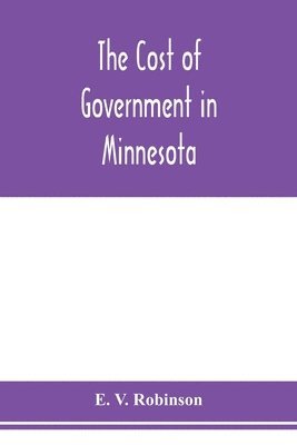 bokomslag cost of government in Minnesota