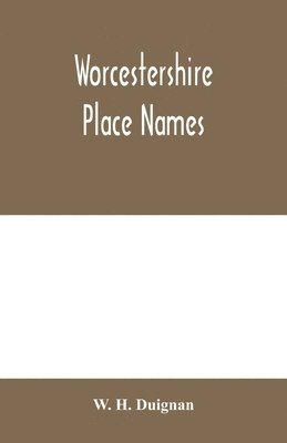 bokomslag Worcestershire place names