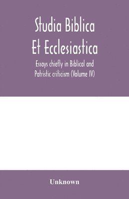 Unknown - Studia Biblica Et Ecclesiastica, Häftad