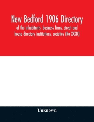 bokomslag New Bedford 1906 directory