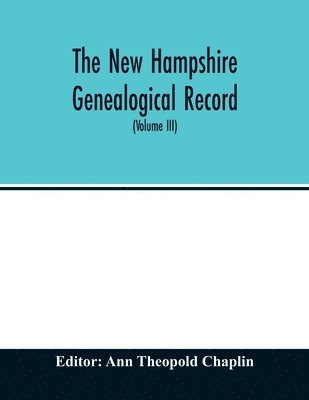 bokomslag New Hampshire genealogical record
