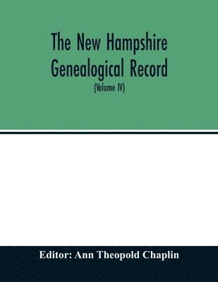 bokomslag New Hampshire genealogical record