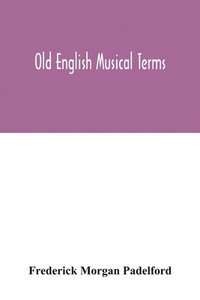 bokomslag Old English musical terms
