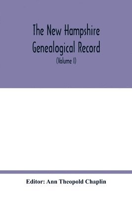 bokomslag New Hampshire genealogical record