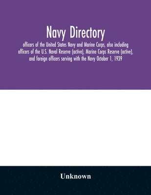 bokomslag Navy directory