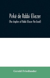 bokomslag Pirke de Rabbi Eliezer