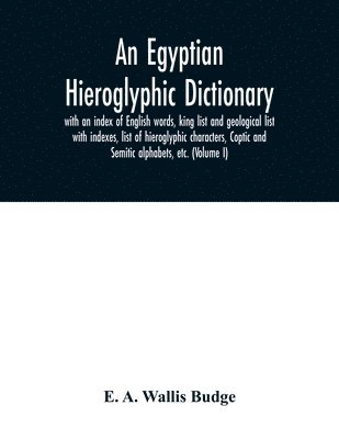 bokomslag Egyptian hieroglyphic dictionary