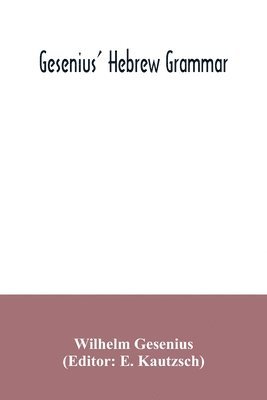 bokomslag Gesenius' Hebrew grammar