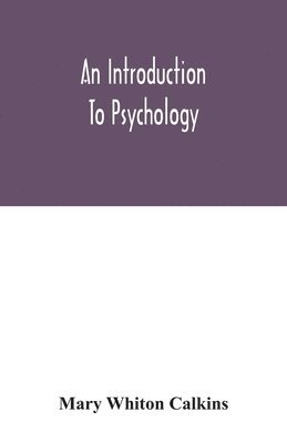 bokomslag An introduction to psychology