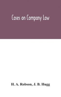 bokomslag Cases on Company Law