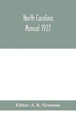 bokomslag North Carolina manual 1927