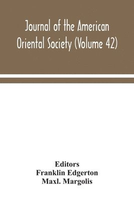 bokomslag Journal of the American Oriental Society (Volume 42)