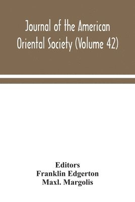 bokomslag Journal of the American Oriental Society (Volume 42)