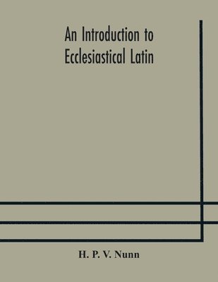 bokomslag introduction to ecclesiastical Latin