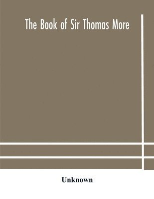 bokomslag book of Sir Thomas More