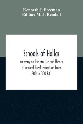 bokomslag Schools Of Hellas