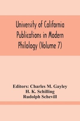 bokomslag University Of California Publications In Modern Philology (Volume 7)