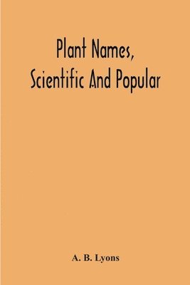 A B Lyons, A. B. Lyons - Plant Names, Scientific And Popular, Including In The Case Of Each Plant The Correct Botanical Name In Accordance With The Reformed Nomenclature, Together With Botanical And Popular Synonyms, Häftad