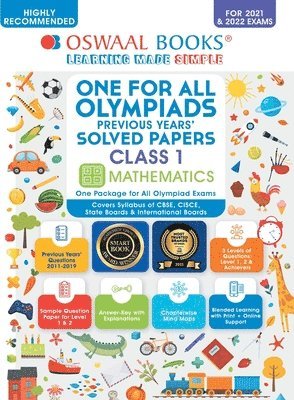 One for All Olympiad Previous Years Solved Papers, Class-1 Mathematics Book (for 2022 Exam) 1