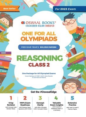 Oswaal One For All Olympiad Previous Years' Solved Papers, Class-2 Reasoning Book (For 2023 Exam) 1