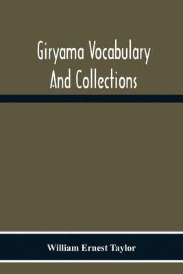bokomslag Giryama Vocabulary And Collections