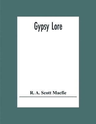 bokomslag Gypsy Lore