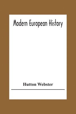 bokomslag Modern European History