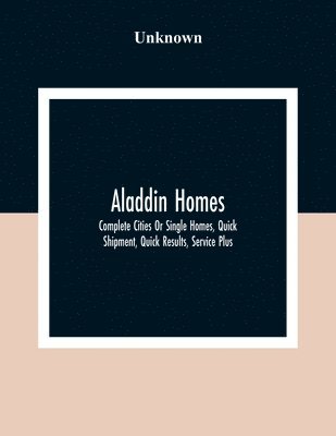 bokomslag Aladdin Homes