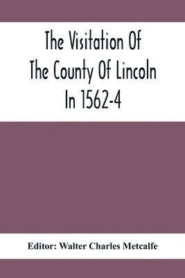 bokomslag The Visitation Of The County Of Lincoln In 1562-4