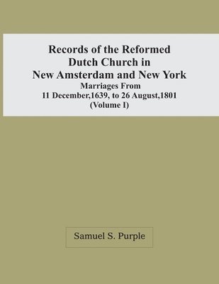 bokomslag Records Of The Reformed Dutch Church In New Amsterdam And New York