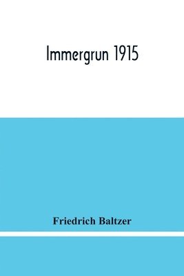 bokomslag Immergrun 1915