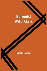 bokomslag Editorial Wild Oats